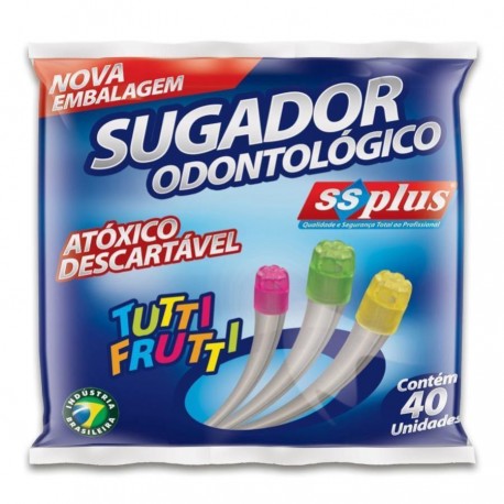 Sugador de Saliva Descartável SS Plus