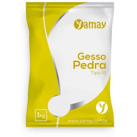 Gesso Pedra Amarelo 1Kg Yamay