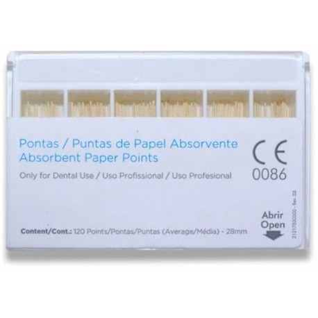 Cones de Papel Absorvente ISO Dentsply