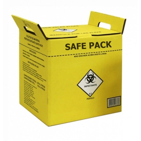 Coletor de Material Perfuro Cortante 7L Safe Pack