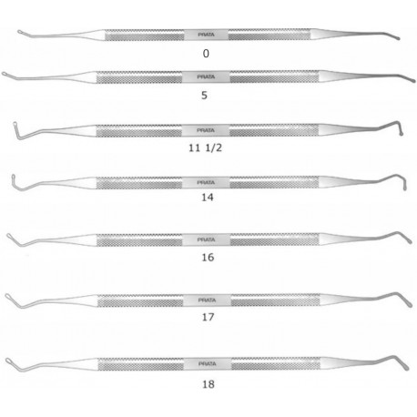 Escavador De Dentina Duplo Prata