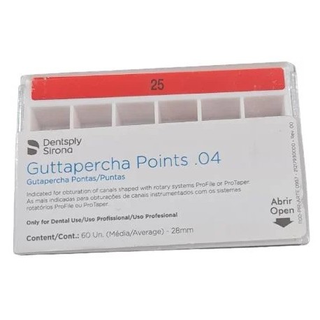 Guta Percha Points Maillefer .04 Nº 25 - Dentsply Sirona