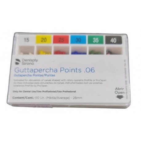 Guta Percha Points Maillefer .06 Nº 15-40 - Dentsply Sirona