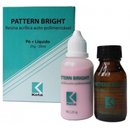 Resina Acrílica Para Provisórios Vermelha 25g + 20ml Kit Pattern Kota